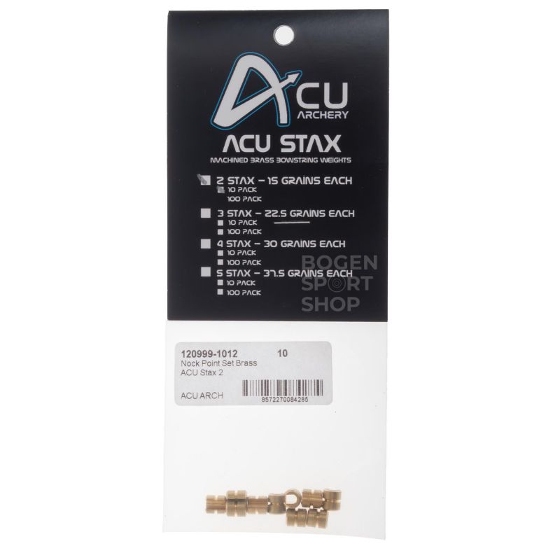 ACU Archery Poids de Corde en Laiton (Speed Nocks) ACU STAX (par 10)