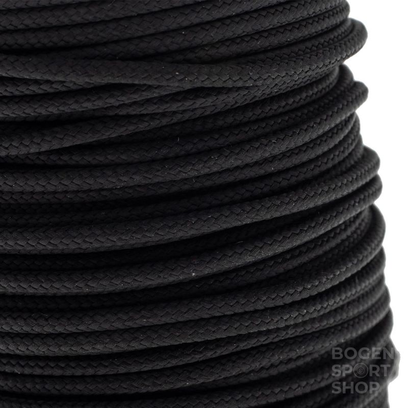 BCY D-Loop Rope .060" / 1.6 mm Braided Polyester Black or Silver - 30 m Spool