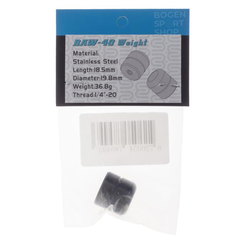 Bicaster End Weight BAW-40 Black UNC 1/4"