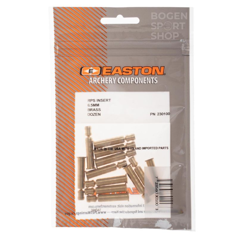 Easton RPS Inserts 6.5 mm Messing (12 Stk.)