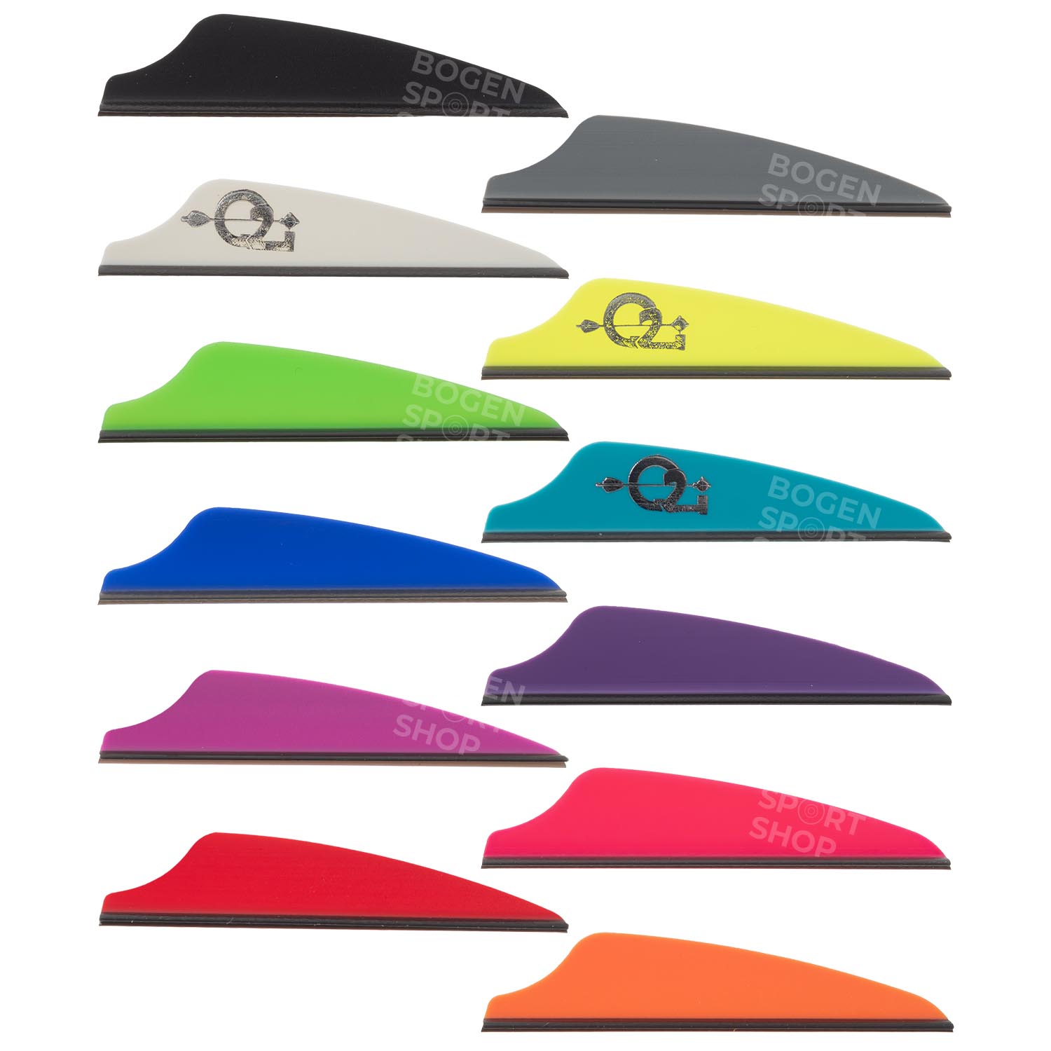 Vanes D’arc Q2I Archery Fusion X-II – 1,75 Pouces – Violet Et Jaune Fluo Pour Le Tir Sur Cible