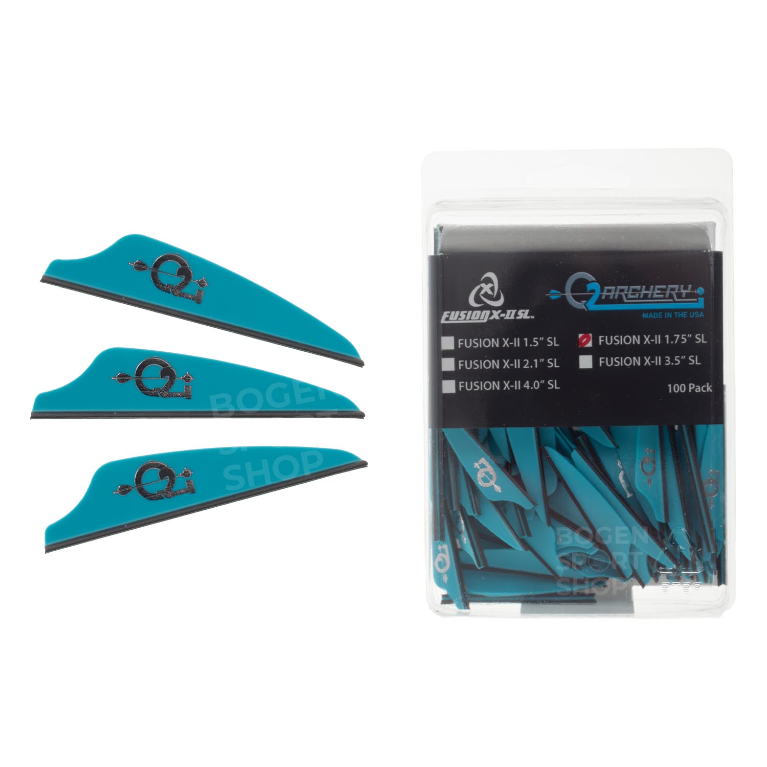 Q2i Fusion X-II Vanes Blue 3 in. 100 pk.