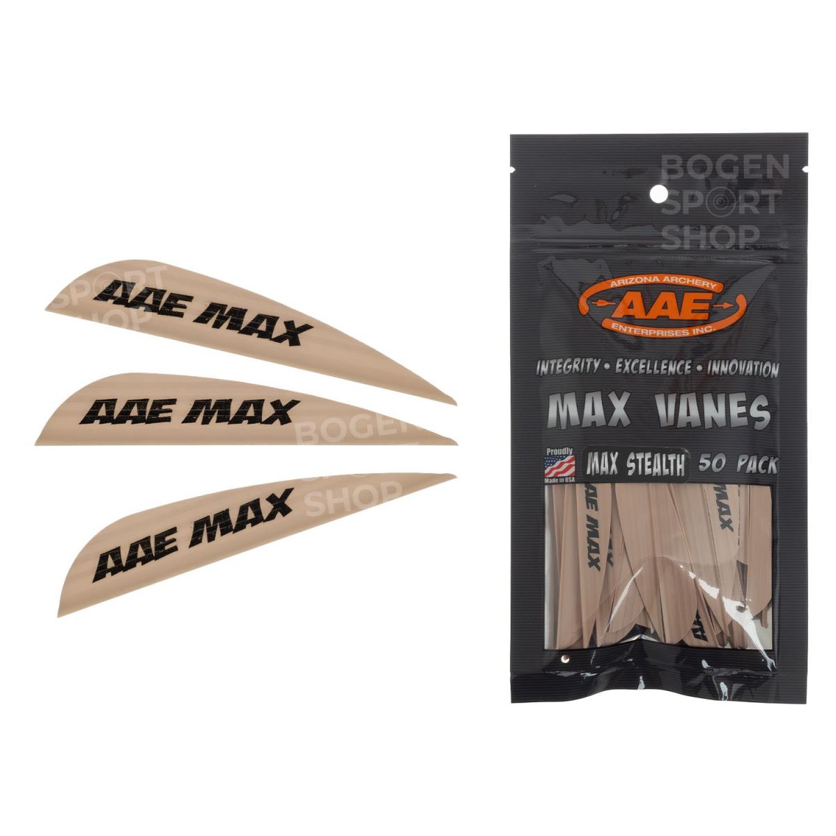 AAE Arizona Kunststoffbefiederung MAX STEALTH (50 Stk.)