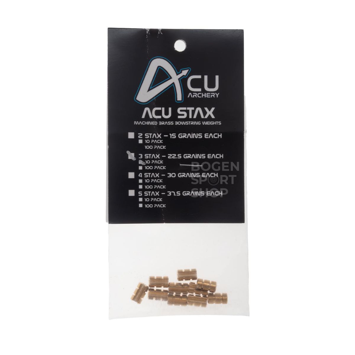 ACU Archery Poids de Corde en Laiton (Speed Nocks) ACU STAX (par 10)