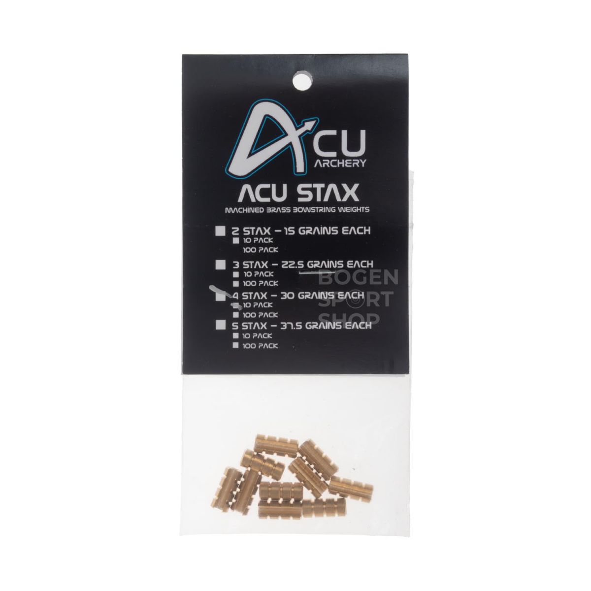 ACU Archery Poids de Corde en Laiton (Speed Nocks) ACU STAX (par 10)
