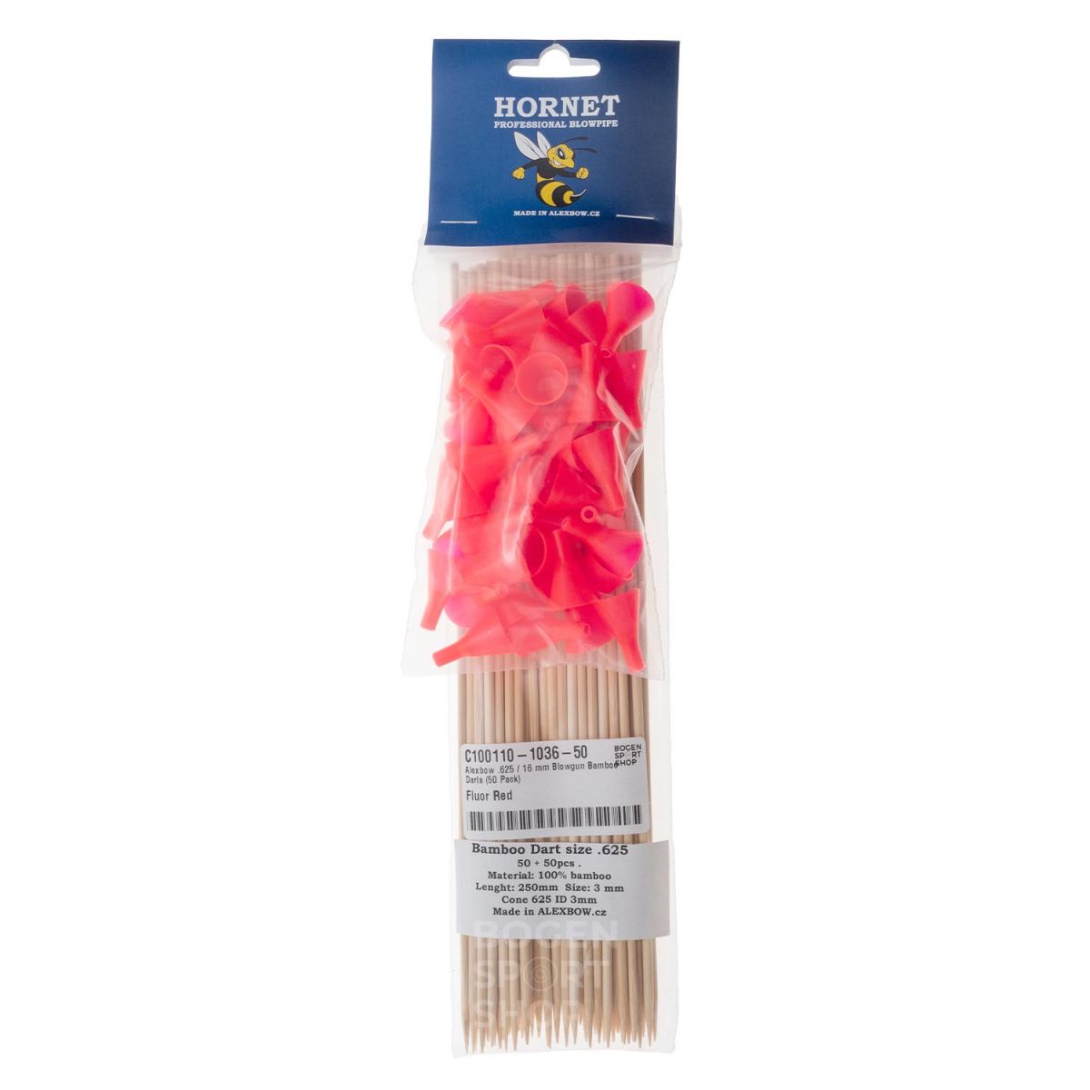 Alexbow Bambus-Pfeile für Blasrohre Kaliber .625 / 16 mm (50 Stück)