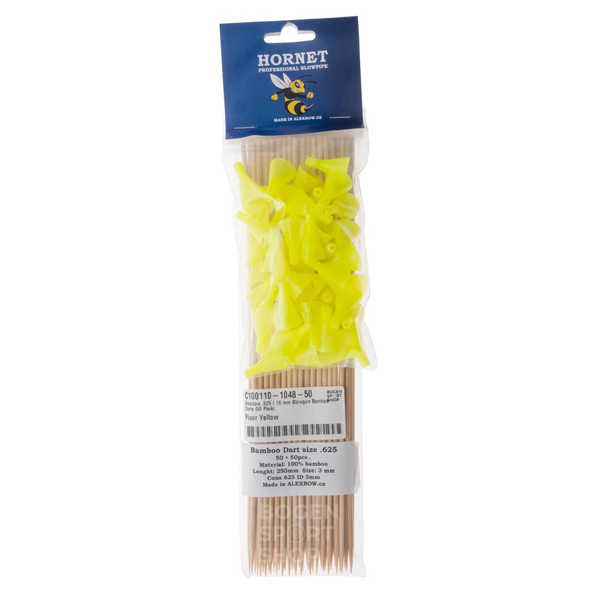 Alexbow Bambus-Pfeile für Blasrohre Kaliber .625 / 16 mm (50 Stück)