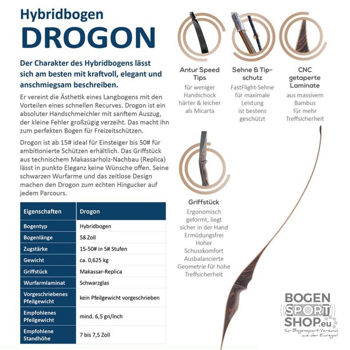 Antur Langbogen Drogon 58"