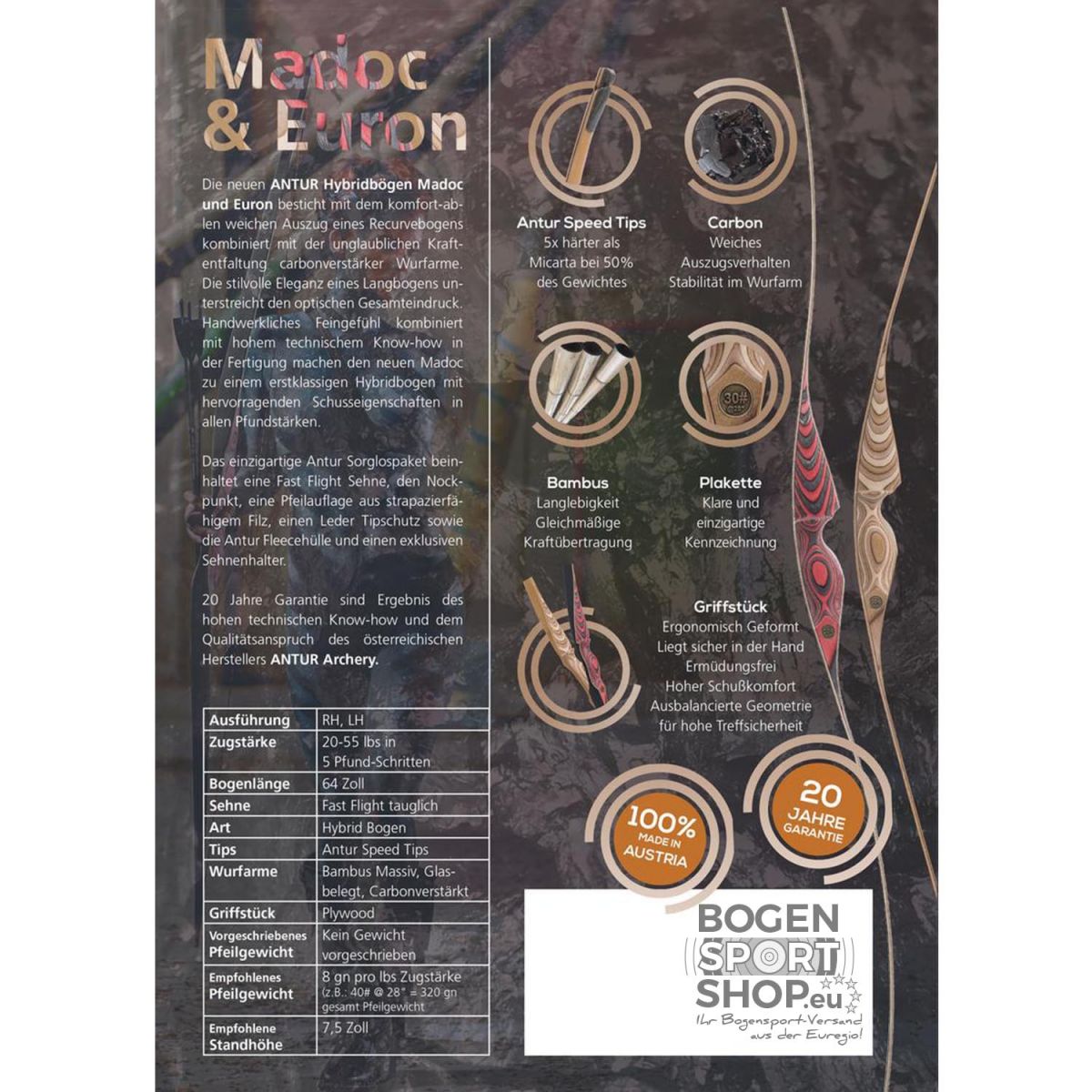 Antur Longbow Madoc 64"