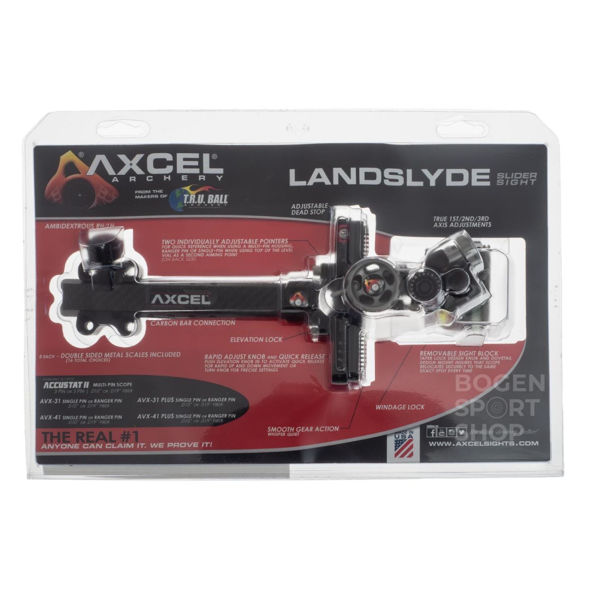 Axcel Slider-Visier Landslyde Plus Carbon Pro