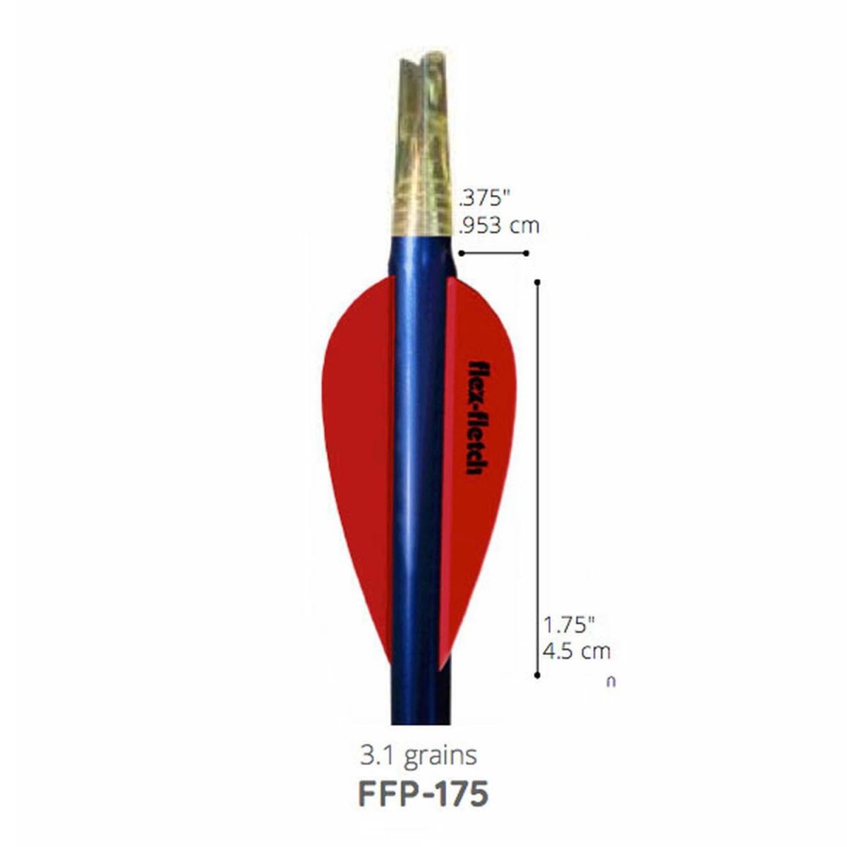 Flex-Fletch Kunststoffbefiederung FFP-175 Parabol (100 Stk.)