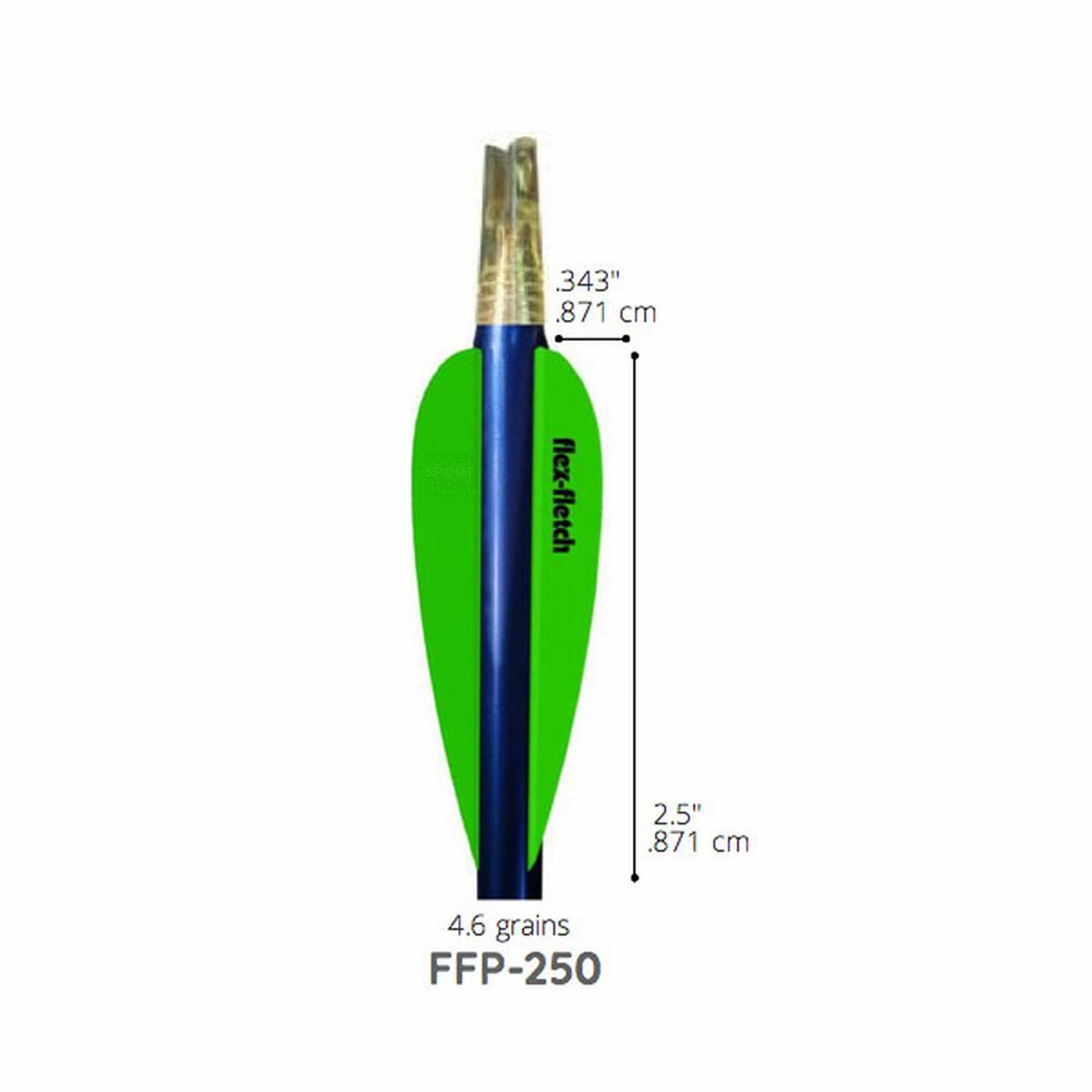 Flex-Fletch Kunststoffbefiederung FFP-250 Parabol (100 Stk.)
