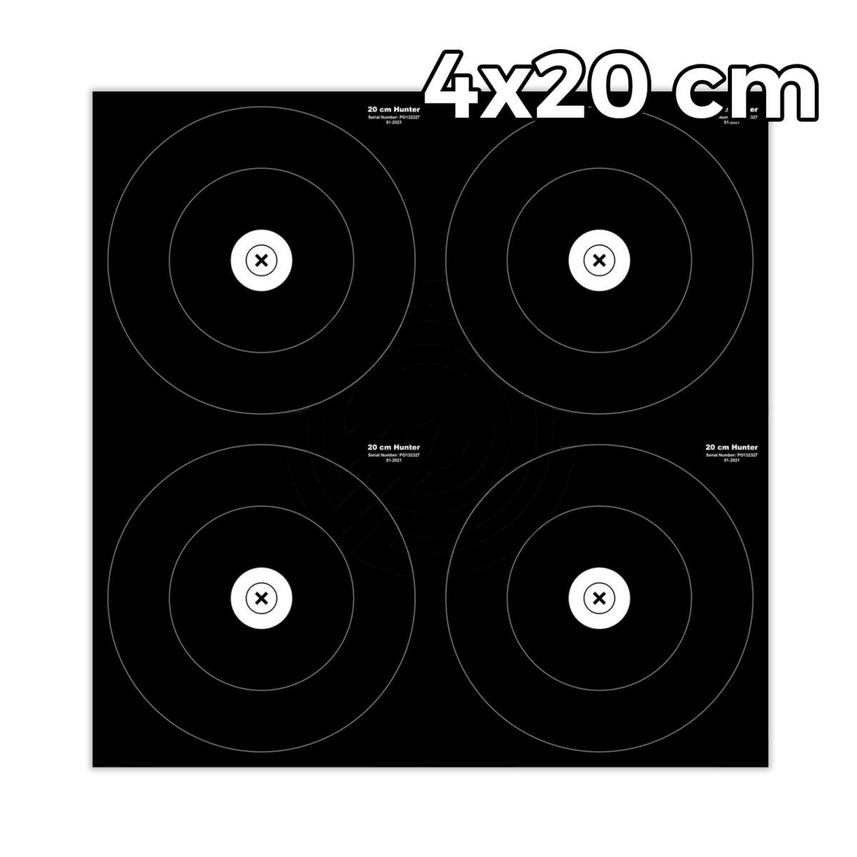 JVD Target Face IFAA Hunter 4x20 cm (50 Pcs.)