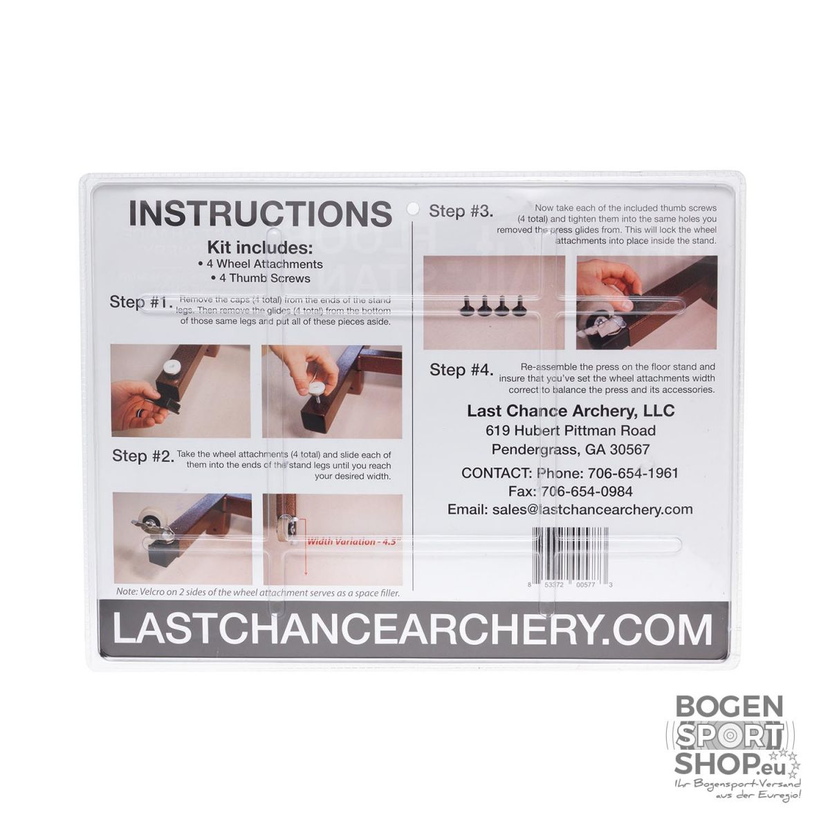 Last Chance Archery Rollen-Kit für Standfuß