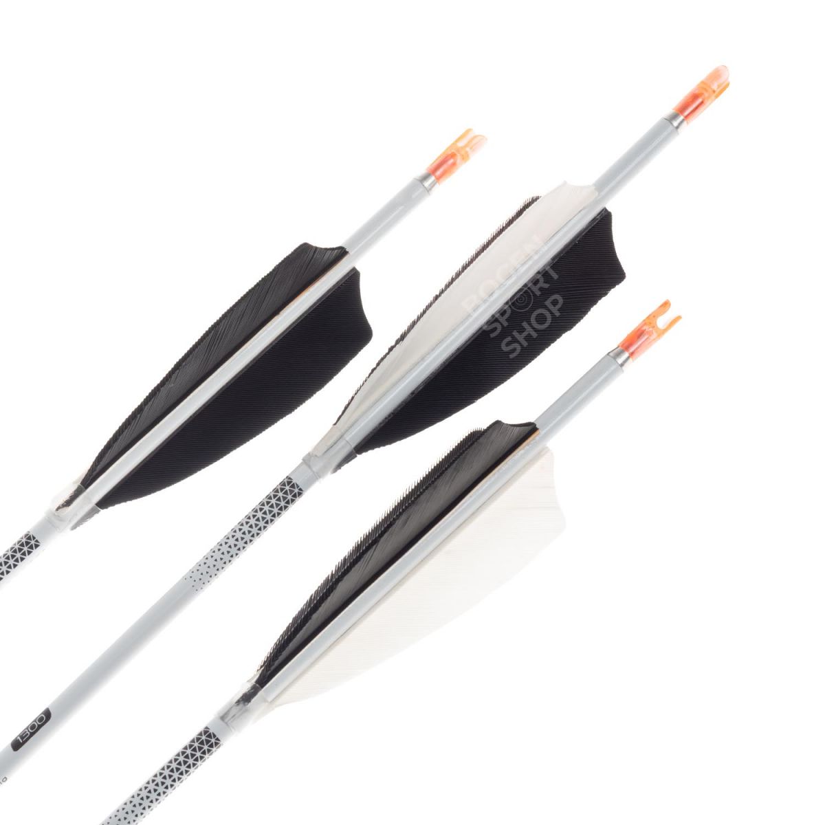 Shocq Flèches Montées Inceptor 4.2 mm avec Plumes Naturelles (par 12)