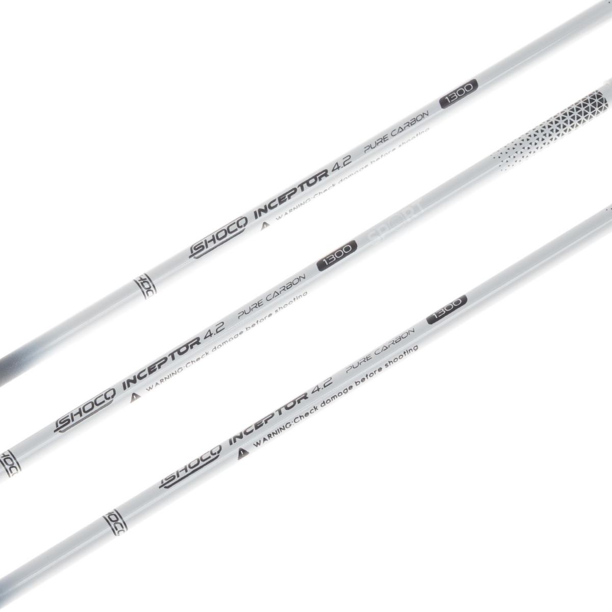 Shocq Flèches Montées Inceptor 4.2 mm avec Plumes Naturelles (par 12)