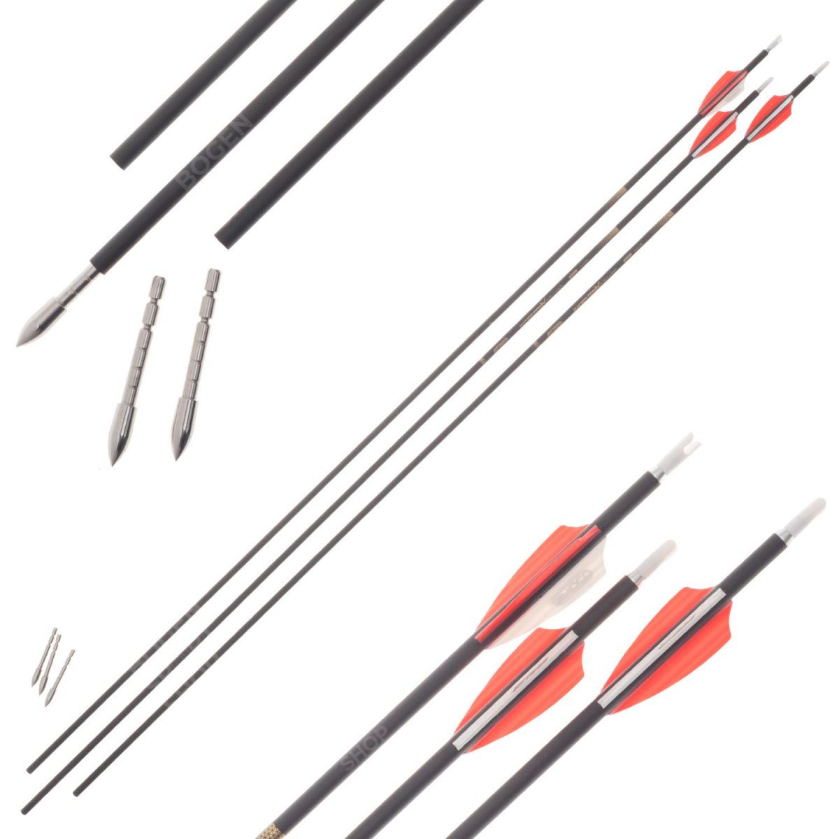 Shocq Fletched Arrow Inceptor X 4.2 mm Carbon (12 Pcs.)