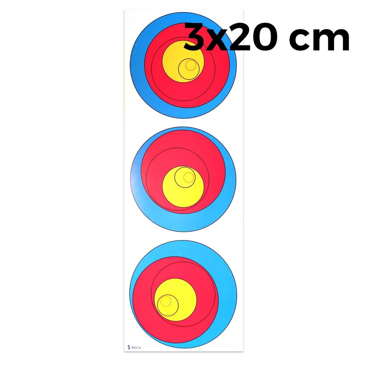 Socx Target Face 3x20 cm Differential Learning (50 Pcs.)