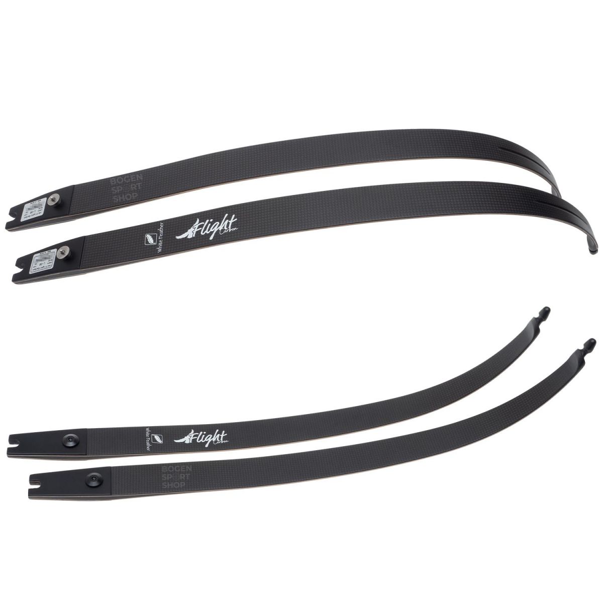 White Feather Limbs Flight Carbon